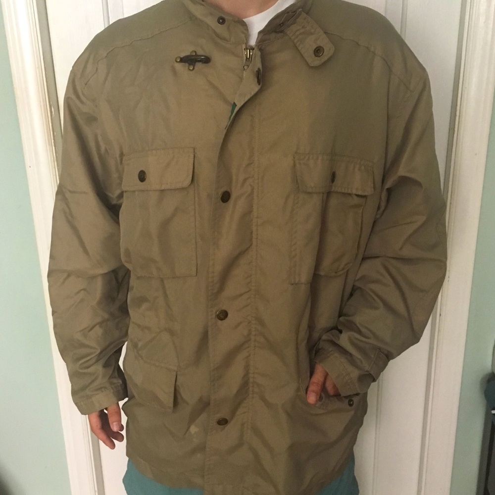 G.H. Bass & Co Nylon Bomber Jacket Tan L